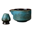 thumbnail image 4 of Cerámica cerámica cerámica de tazón de té de té verde tradicional portátil de té de té verde tradicional Azul, 4 of 8