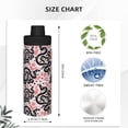 thumbnail image 3 of Goofa Black Snake Print 18oz Sports Insulated Kettle With Straw Water Bottle Sports Water Bottle For Running Hiking Cycling Climbing Mans Womans, 3 of 7