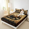 thumbnail image 7 of Manfei Farmhouse Bear Bed Sheets Set Twin Size, Rustic Wildlife Bed Sheets Twin, Jungle Animals Bedding Twin Size, Super Cozy Room Decoration, 3pcs, 7 of 7