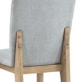 thumbnail image 5 of Miekor Furniture Caspian Set of 2 Gray Linen and Oak Finish 19" Dining Chair 03313, 5 of 5
