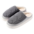 thumbnail image 2 of Ndbuld Womens Slides Sandals Soft Thick Sole Non-Slip Pillow Sandals 23 New Soft Slippers for Women,, Non-Slip, Wear-Resistant, Postpartum Cotton Shoes for Home Use, Couple Models Gray, 2 of 7