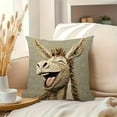 thumbnail image 6 of Animals Print Pillow Cover 45x45CM - Cute Short Lint Cushion with Faux Embroidery, Decorative Throw Pillowcase for Sofa Bedroom and Living Room, 6 of 6