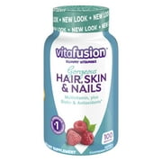Vitafusion Gorgeous Hair, Skin & Nails Multivitamin Gummy Vitamins, plus Biotin and Antioxidant vitamins C&E, Raspberry Flavor, 100ct (33 day supply), from Vitafusion, the gummy vitamin experts.
