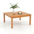 thumbnail image 1 of Gymax Outdoor Coffee Table w/ Slatted Tabletop Small Outside Table Square Patio Table, 1 of 9