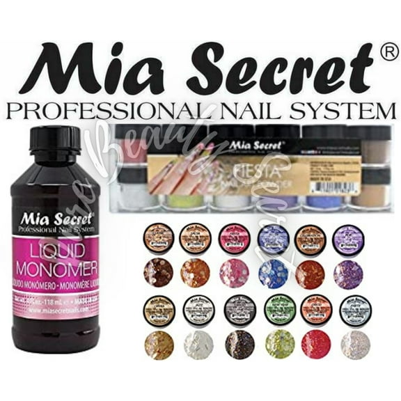 Mia Secret - Monomer 4 oz   Fiesta 12 Colors Set