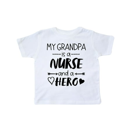 

Inktastic My Grandpa is a Nurse and a Hero Gift Toddler Boy or Toddler Girl T-Shirt