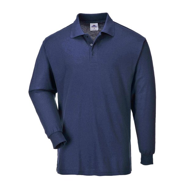 Portwest - Polo Genoa de Manga Larga para Hombre (Marino)