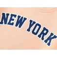 thumbnail image 2 of Serdomi Stylish Light Peach New York Crop Sweatshirts for Little Girls -Soft Long Sleeve Pullover Shirt Size Size 6, 2 of 7
