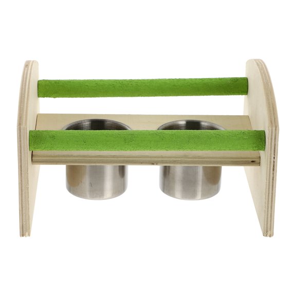 unbranded  Feeders Bird Stand Plaything with Feeding Cups Training Rack