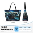 thumbnail image 4 of Kdxio Starry Sky Colorful Crocodile A for Beach Bag for Women Large Beach Tote Bag Waterproof Sandproof Swim Bag with Zipper Pockets Beach Vacation Travel, 4 of 7