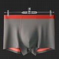 thumbnail image 6 of zeranth Men Boxers Mid Waist Soft Breathable Quick Dry Soft Elastic Thin U Convex Silky Anti-septic Seamless No Constraint Men Underpants Underwear, 6 of 7