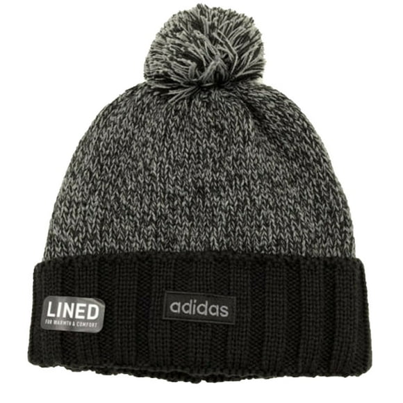 Adidas Beanie Recon II Ballie Mens Fleece Lined Hat, Black/Onix Twist