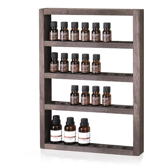 Wall-Mounted Wooden Essential Oil/Nail Polish Storage Display Shelf