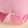 thumbnail image 5 of mgoYE Baby Girl Clothes 3-6 Months Baby Girl Summer Clothes Short Sleeve Ribbed Romper Ruffle Layered Skirt Headband Clothing(Pink,0-3 Months), 5 of 6