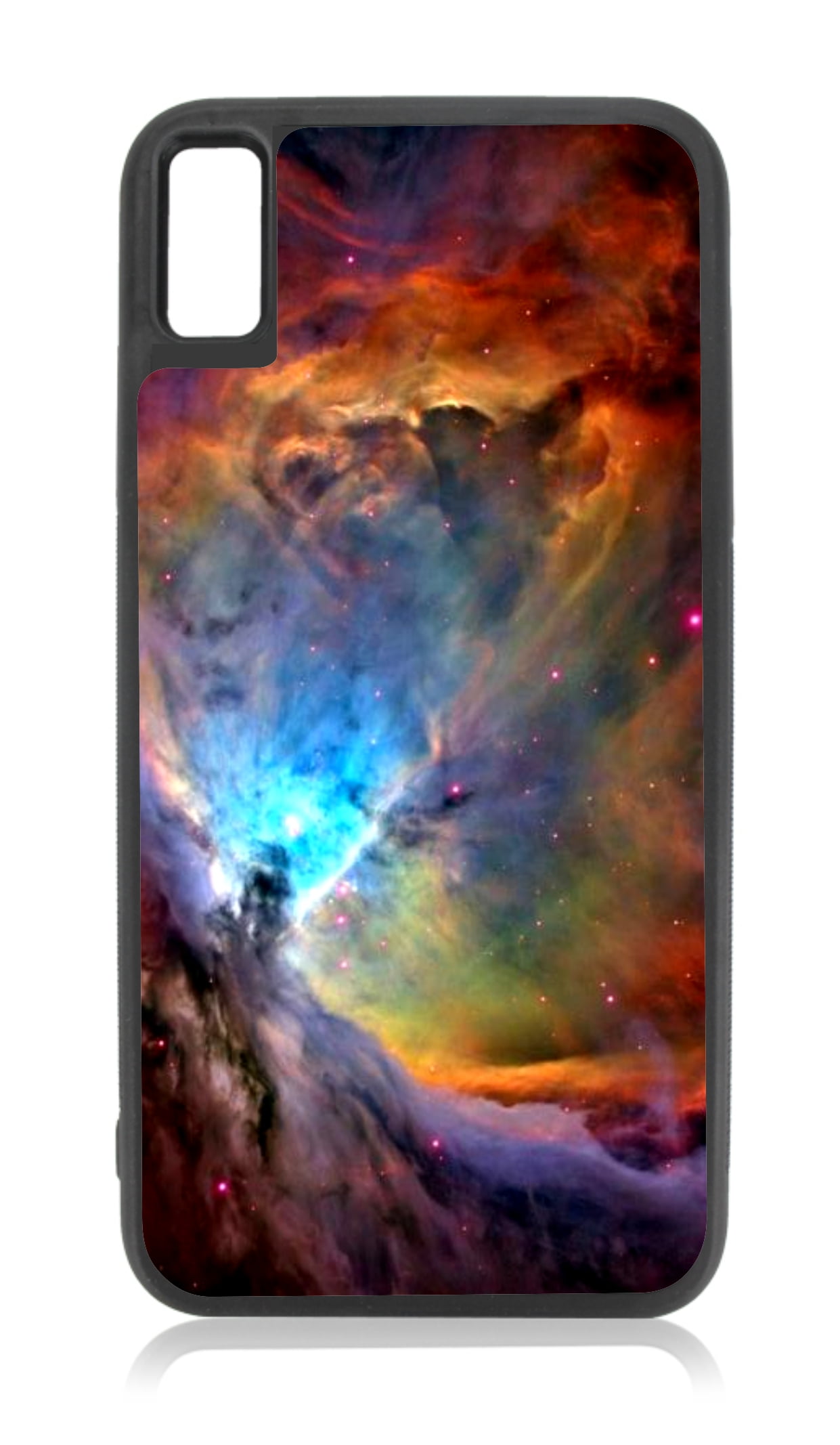 Galactic Outer Space iPhone X Galaxy Case Black Rubber Case for iPhone