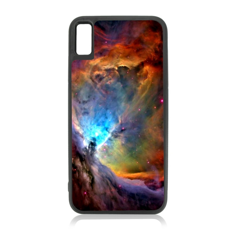Galactic Outer Space iPhone X Galaxy Case Black Rubber Case for iPhone