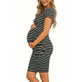 thumbnail image 5 of Women's Short Sleeve Maternity Dress Clothes Ruched Pregnancy Bodycon Dress, 5 of 6