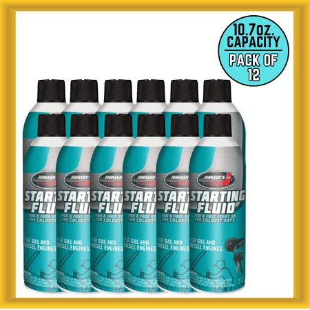 Johnsen's 6762 Starting Fluid, 10.7 oz Can (Pack of 12), Effective to -65°F