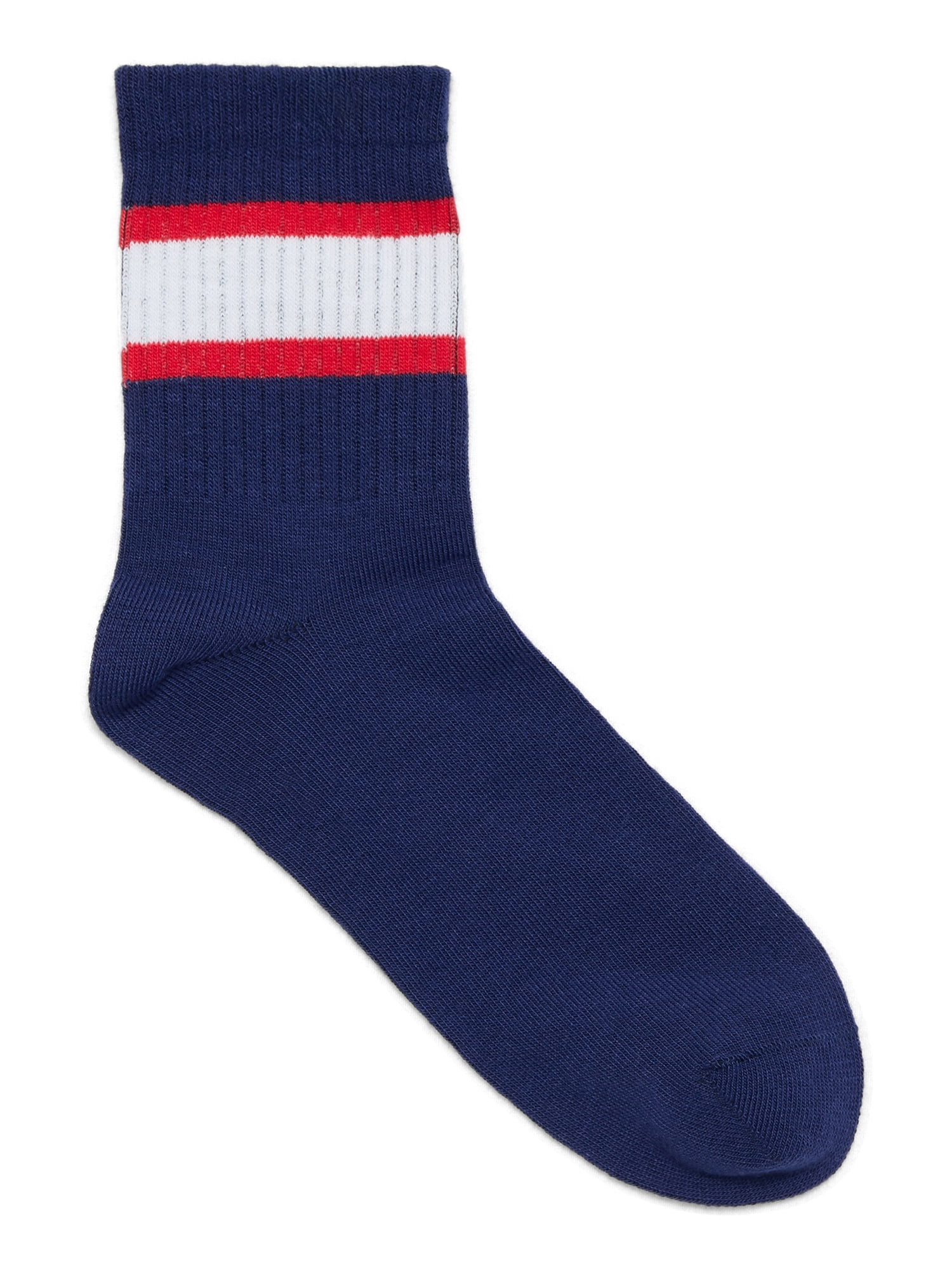 No Boundaries Women's Ribbed Mid Crew Socks, 6-Pack, Women's, Shoe Sizes 4-10