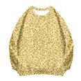 thumbnail image 4 of TIREOW Girls Sweatshirt Leopard Printed Crewneck Long Sleeve Pullover Sweatshirt Daily Wear Casual Loose Comfy Stylish Relaxed Pullover Tops, 4 of 4