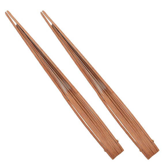 STRANDCHIC 2pcs Vintage Folding Hand Fan Frame for DIY Crafting Light Brown