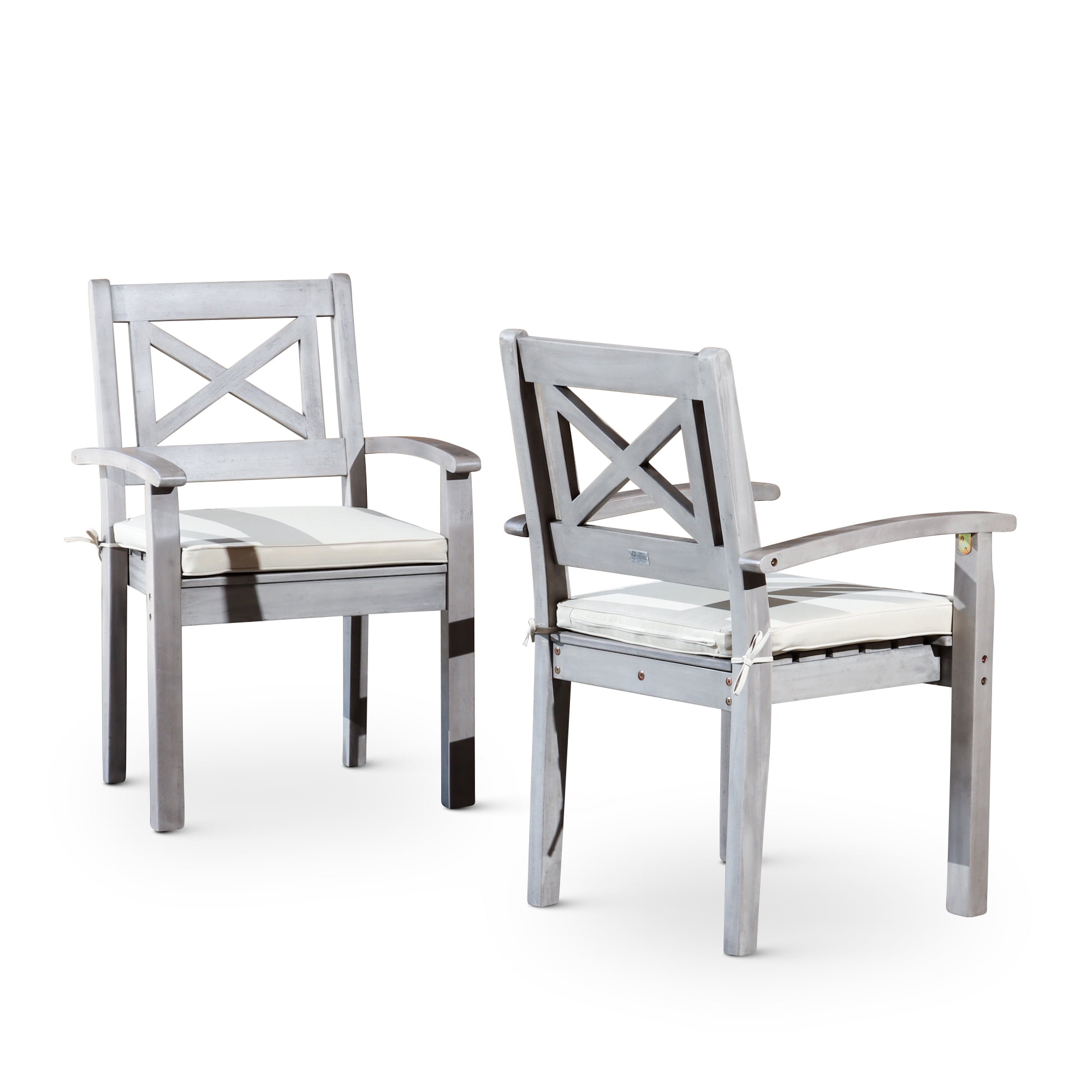 Dining Chairs Set of 2 - Outdoor Patio Seating for Garden, Backyard, Porch