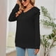 thumbnail image 4 of Sudadera Para Mujer Otoño Sudaderas Casual Sólido Manga Larga Volantes Sudadera Con Capucha Cuello en V Camiseta Blusa Odeerbi  ODB151087, 4 of 7