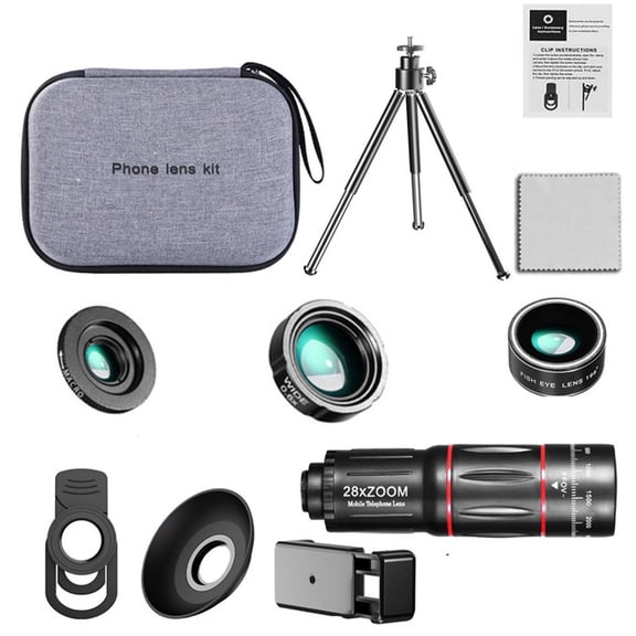GUYUTING Portable 28X Phone Telescope with Multiple Lenses for Bird Watching, Camping, and Outdoor Adventures
