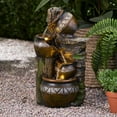 thumbnail image 2 of Noble House Bleckley Outdoor 4-Tier Jar Fountain, Brown and Gray, 2 of 12