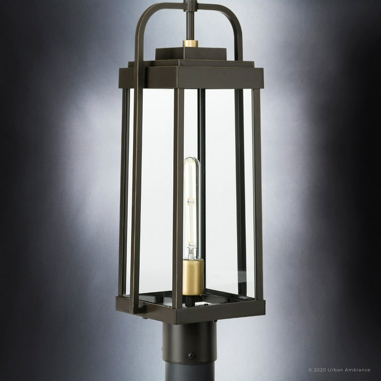 Urban Ambiance 84-Inch Outdoor Light Post - Black Silk Finish Aluminum Pole For Exterior Lighting