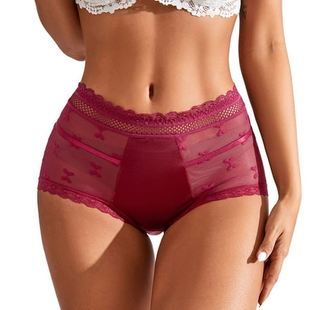 Womens Underwear Lace Seamless Bikini Lace Underwear Half Back Coverage Panties Womens Silk Lingerie