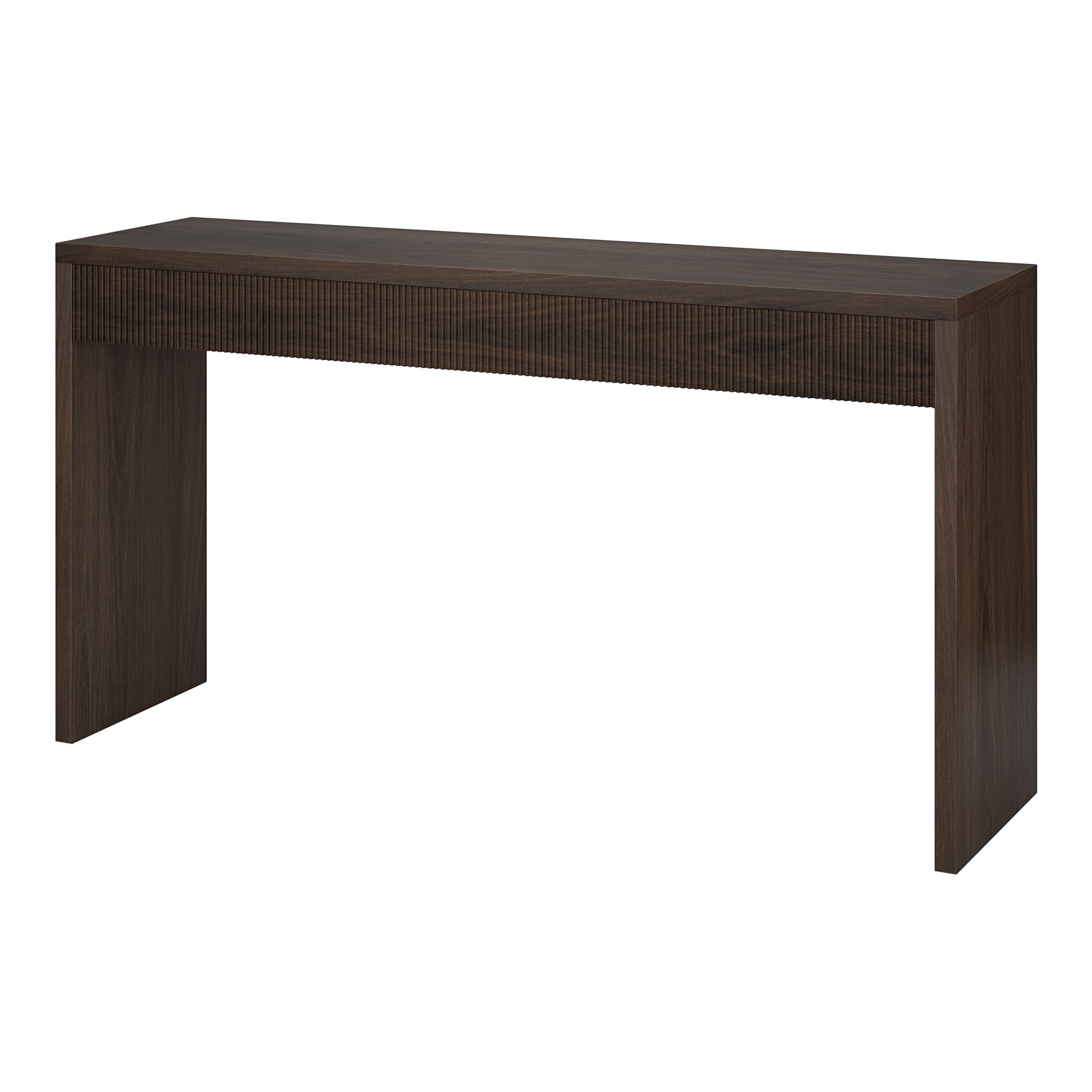 Lawrence 55" Wide Rectangular Console Table in Alder Brown