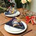 thumbnail image 3 of Satin Native Fab Cotton Dinner Napkin Galactic Wave Rider Reusable, 3 of 8