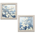 thumbnail image 2 of Gango Home Decor Contemporary Dogwood Blossoms I & II Indigo; Two 12x12in Art Prints in Distressed White Frames, 2 of 6