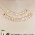 thumbnail image 5 of PAMINGONO Multi Color Linen Birthday Party Banner Burlap Hanging Flag Ornament, 5 of 5