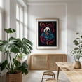 thumbnail image 5 of Cosmic Panda Kraken - Digital Art Astronaut Psychedelic Surrealism Space Animal Cosmic Fantasy Oak Framed Wall Art Print 5 x 7 inches, 5 of 15