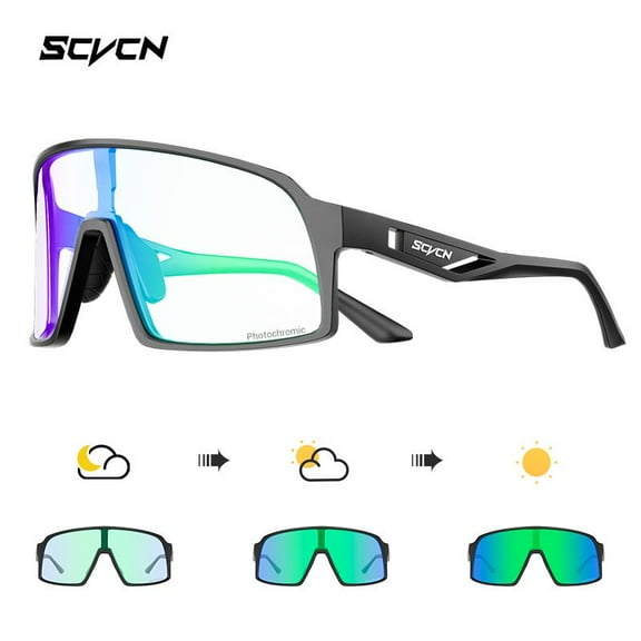 SCVCN Photochromic Outdoor bicycle shades MTB Glasses Bike Cycling UV400 Glasses Men Women Road Bicycle Sports Mountaineering Eyewear new