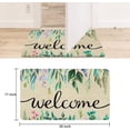 thumbnail image 3 of Floral Welcome Door Mat, Spring Summer Flower Front Doormat, Home Indoor Outdoor Decor Non Slip Entrance Rug 30x17 Inches, 3 of 6