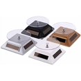 thumbnail image 4 of HUGFEGWE 360° Rotating Turntable Display Stand Double Used Solar or AAA Battery Powered for Jewelry Spinner Watch Collection Shelf Square Black CJB91-100717, 4 of 5