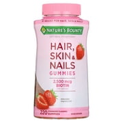 Nature's Bounty Optimal Solutions Hair, Skin & Nails with Biotin Gummies, 220 Ct