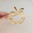 thumbnail image 3 of Servilletero hebreo personalizado, anillo de servilleta con forma de manzana de oro acrílico para fiesta de boda, soporte de servilleta personalizado, 12 piezas, 3 of 4