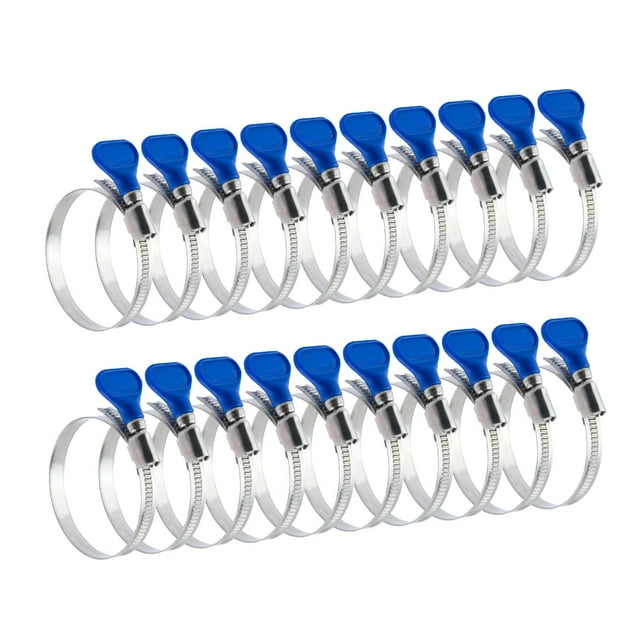 Abrazadera de manguera POWERTEC 70262-P2 de acero inoxidable de 6,35 cm, paquete de 20