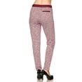 thumbnail image 3 of Sassy Apparel Women's Active Wear Marled Drawstring Stylish Jogger Pants (Medium, Burgundy-65805), 3 of 3