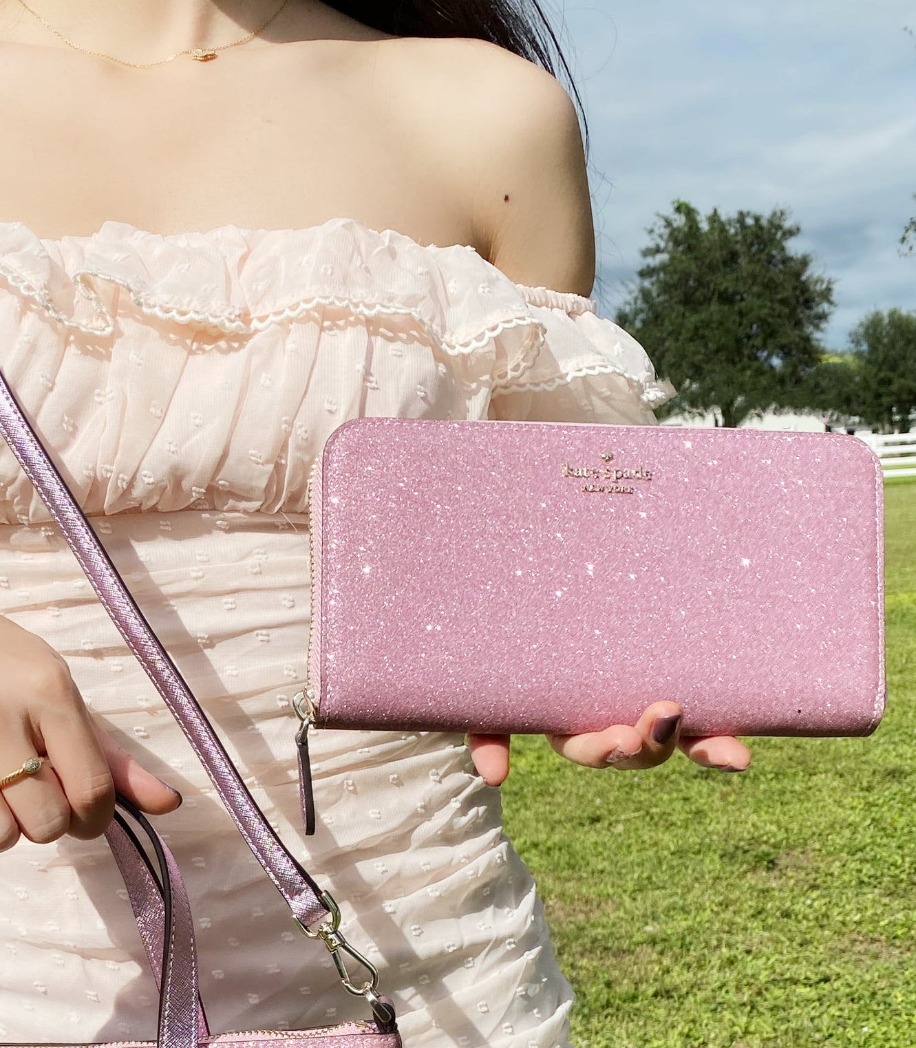 kate spade glitter wallet