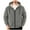 Gray, variant on ZUKMRJPC Men's Fleece-Lined Zip Up Hoodie Long Sleeve Solid Color Thickened Hooded Jacket Winter Warm Athletic Sweatshirt with Pockets