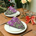 thumbnail image 3 of Coolnut Retro and Elegant Bohemia Cloth Napkins Set of 4, Durable Printed Washable Table Napkins for Valentines, Weddings, Dinners Parties Home Decor, 20 x 20 Inch Washcloth Gift, 3 of 7