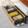 thumbnail image 5 of Flolinda Upholstered Platform Bed Frame with Headboard, Fabric, King, Dark Gray, 5 of 9