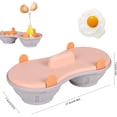 thumbnail image 4 of Microwave Double Egg Poacher, 2 Cavity Edible Silicone Draining Egg Boiler for Microwave Set, Non-Stick Fast Egg Maker Cooker, Home Kitchen Cooking Gadget Tools, 4 of 8