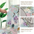 thumbnail image 5 of Yayeee 4 Pack Dining Chair Covers Stretch Parson Chairs Slipcovers Seat Protector, Green Floral Cranes Pattern, 5 of 6