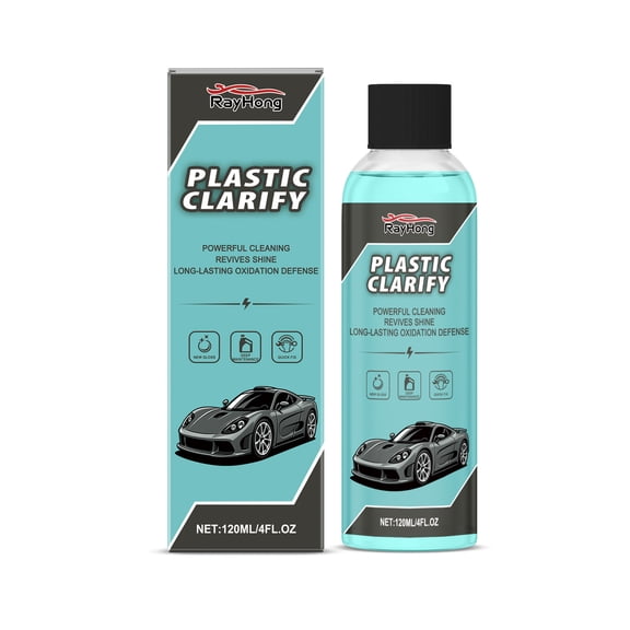 Plastic Clarify Tire Shine 120ml, Car Plastic & Trim Restorer Spray, Waterless Spray Wax, Quick Effect Coating for Interior & Exterior(RL 1 PC)